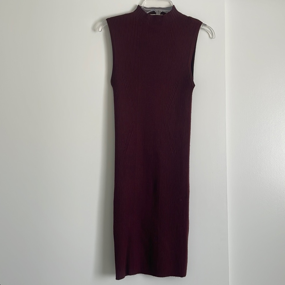 Mock neck sweater dress